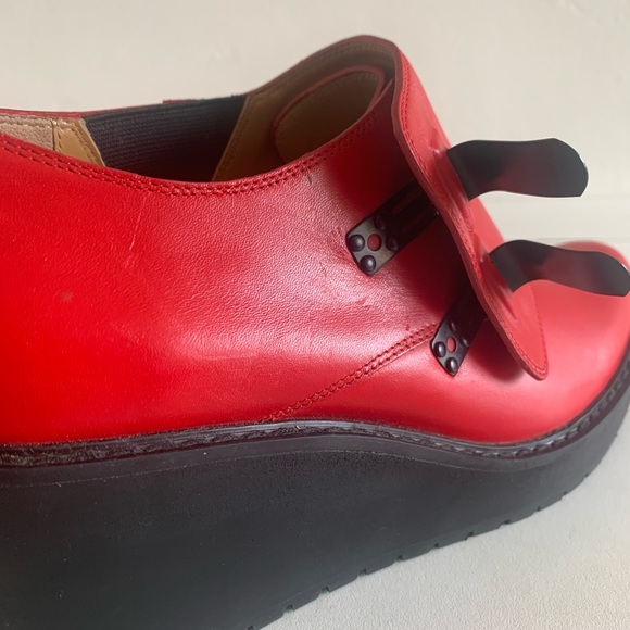 3.1 Phillip Lim Red shoes .Wallace monk strap wedge creepers. Size 8’5 - Picture 7 of 9